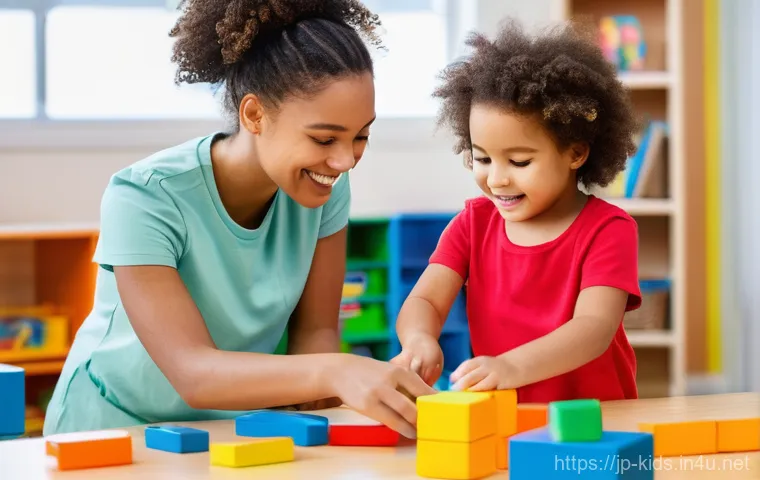 유아교육지도사 실무에서 필요한 도구 - **Prompt:** A group of diverse toddlers and preschoolers (ages 2-5) are joyfully engaged in a bright...