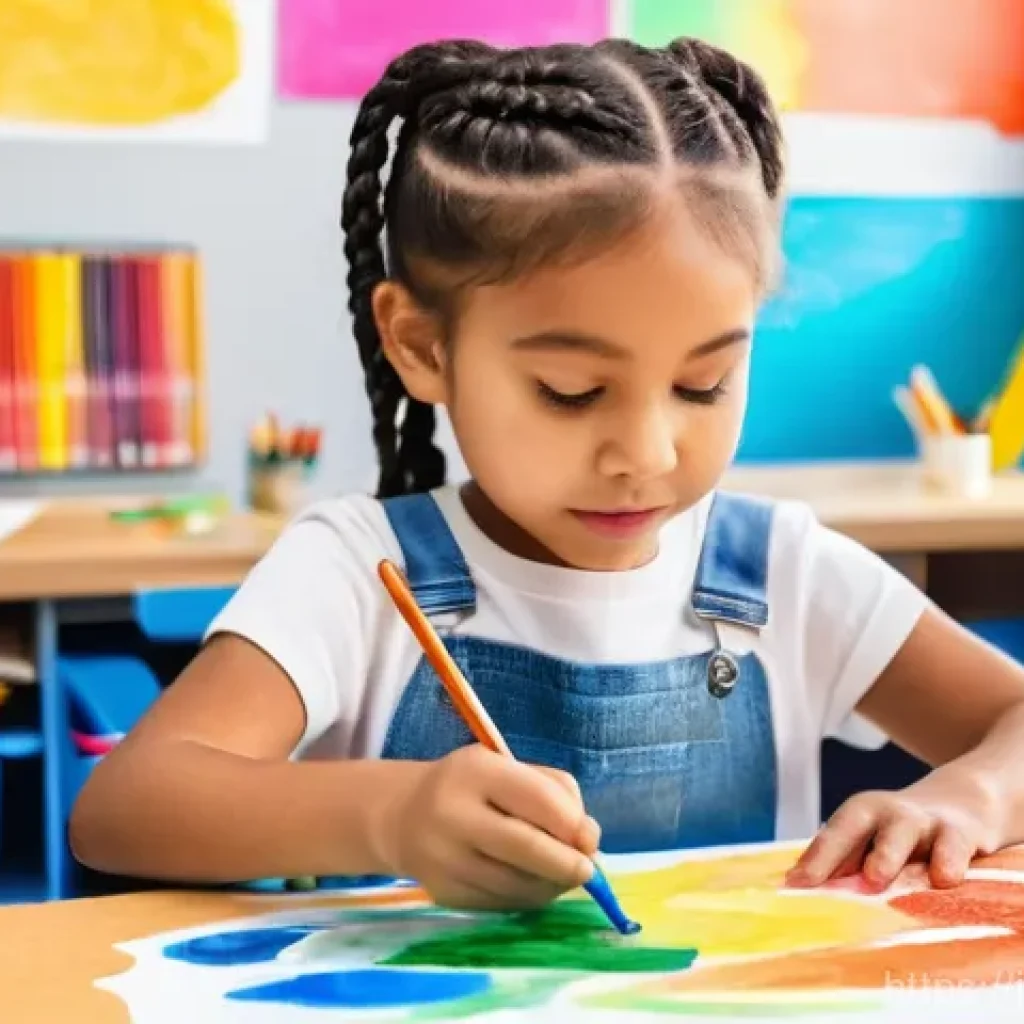 유아교육지도사로서 유용한 문구류 추천 - **Vibrant Classroom Creativity with Modern Art Supplies:**
A group of diverse elementary school ...