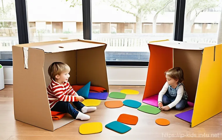 유아교육지도사 교육 자료 제작 팁 - A serene and colorful scene in a cozy, nature-inspired learning corner, where a group of happy presc... 유아교육지도사 교육 자료 제작 팁 - A serene and colorful scene in a cozy, nature-inspired learning corner, where a group of happy presc...