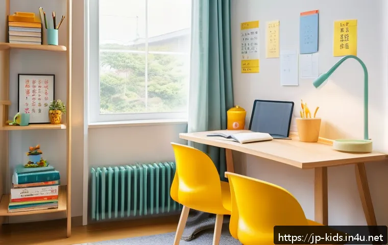 유아교육지도사 자격증 취득 후기 - A cozy and bright home study space designed for effective learning, featuring a neatly organized des...