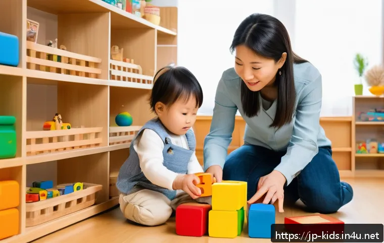 유아교육지도사 실무 교육 과정 사례 - A bright and cheerful preschool classroom scene where diverse children aged around 4-5 years old are...